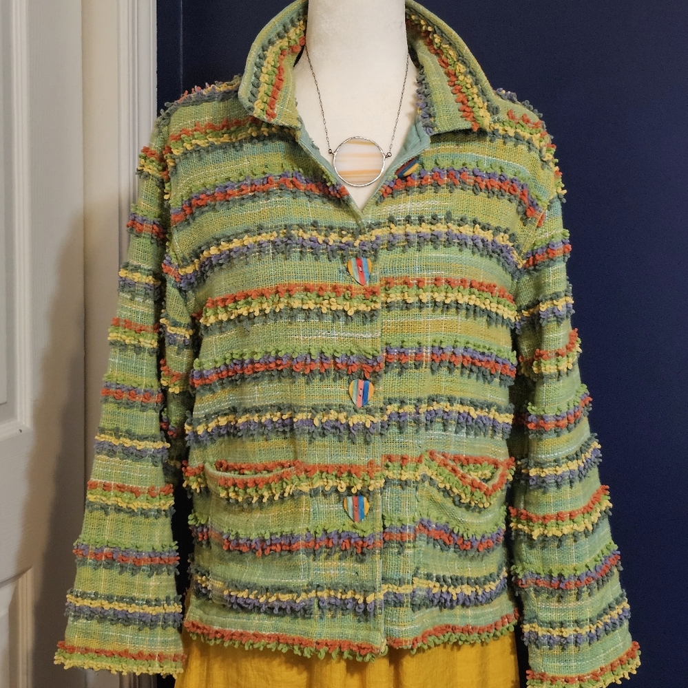Colorful Striped Women's Blazer